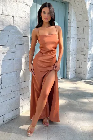 Manesh Maxi Dress - Copper Street Glow Open Back