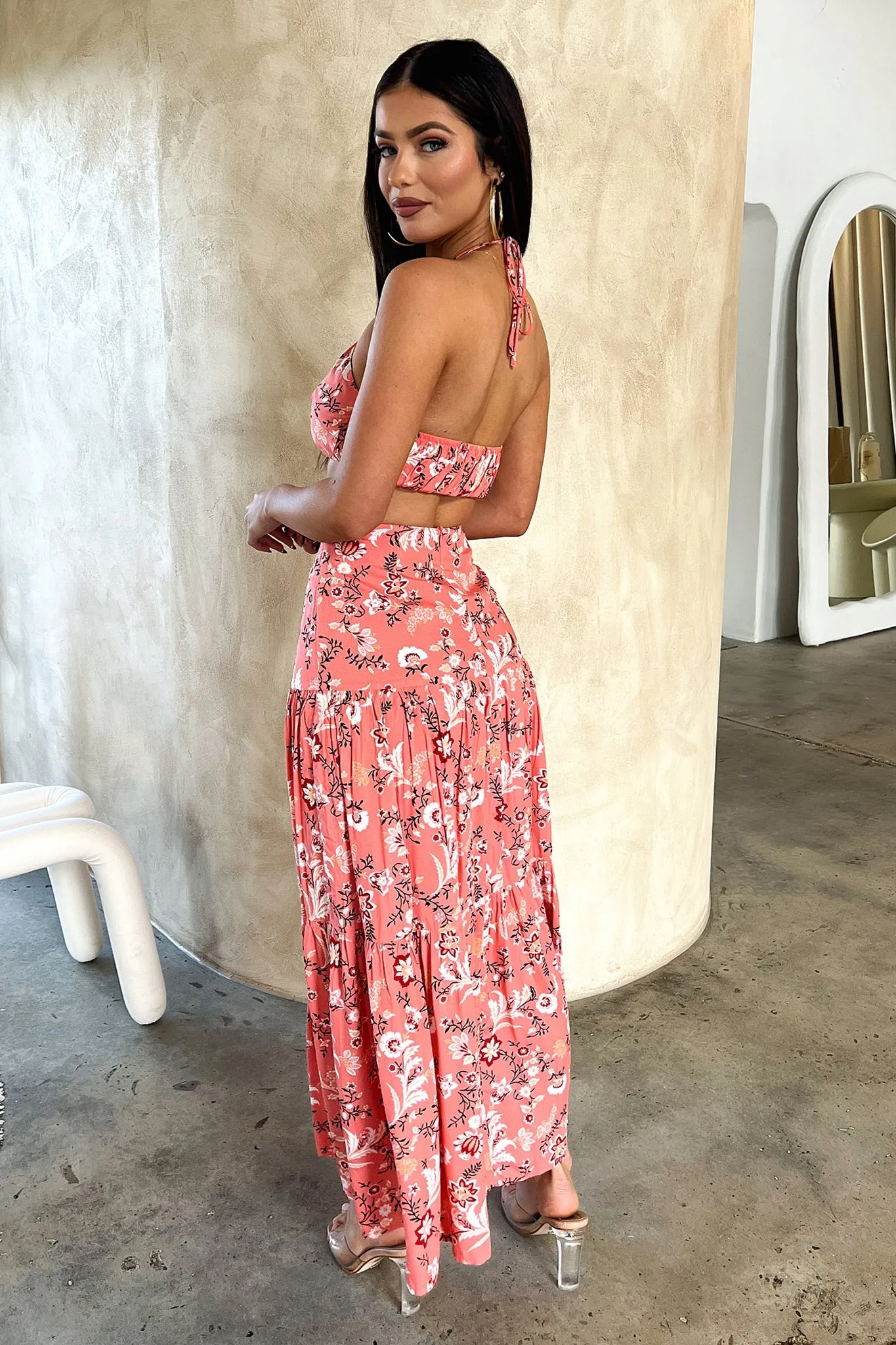 Salt water resistant Lora Crop - Coral Floral