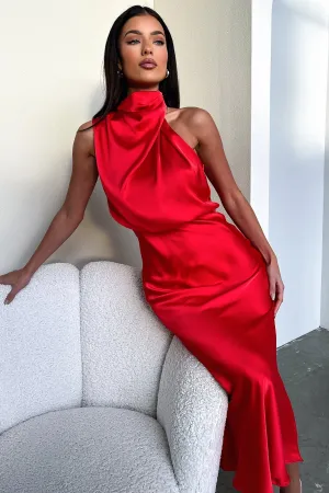 Santorini Maxi Dress - Red Mustard Pop Quiet Shore