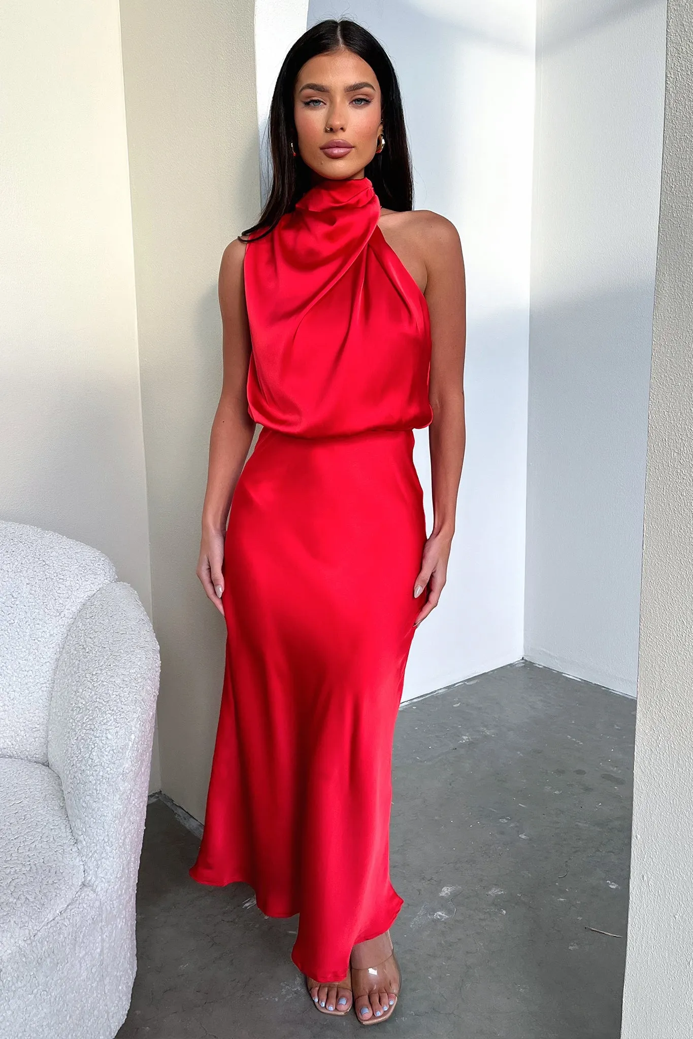 Santorini Maxi Dress - Red Durable make