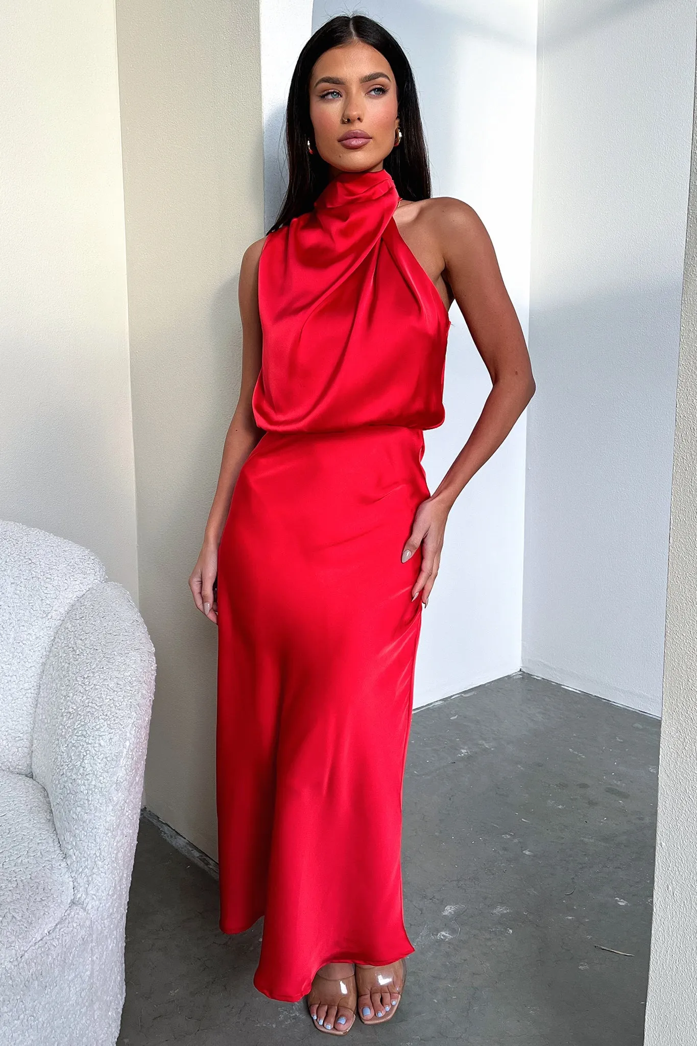 Santorini Maxi Dress - Red Durable make