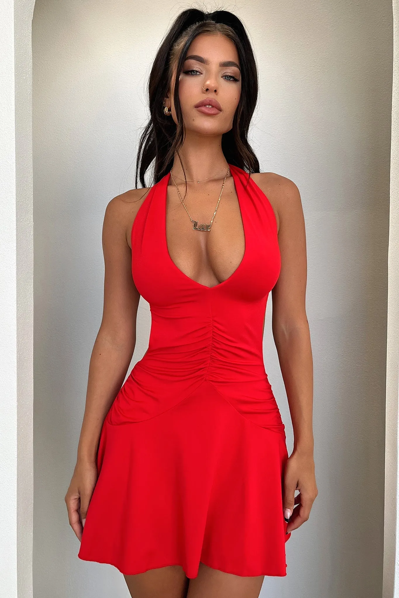 Sarisa Dress - Red Warm Soft