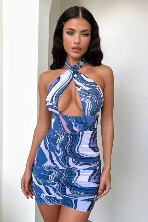 Fashion Mix Sunny Dress - Blue Marble