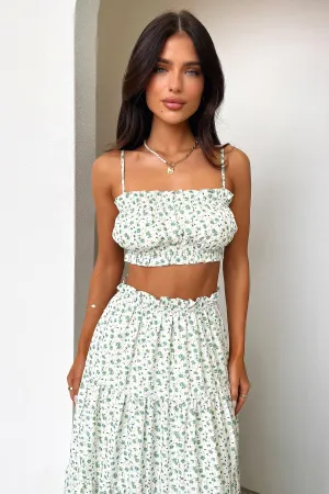 Selina Crop - Green Floral Adaptation - quick