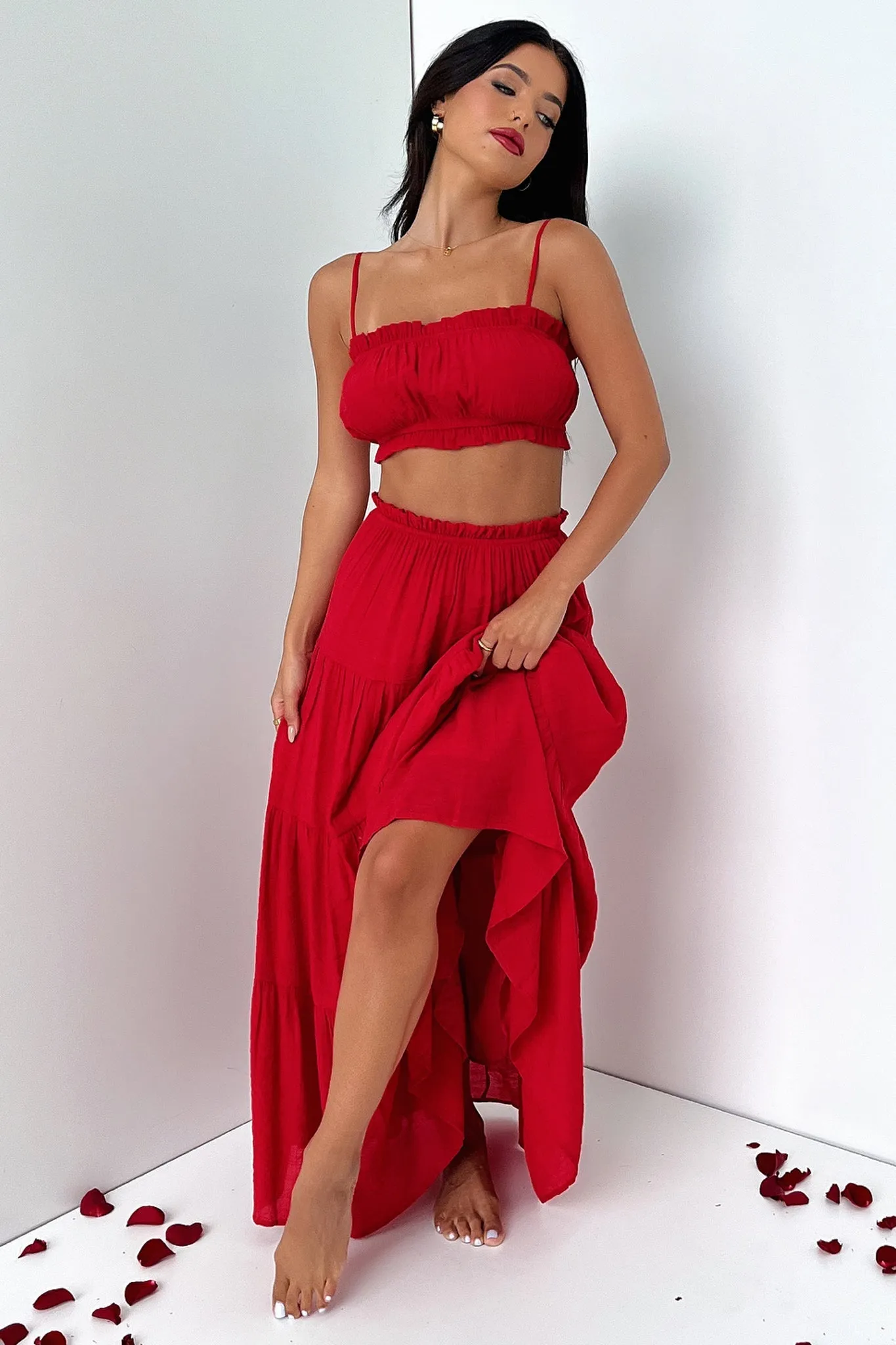 Selina Crop - Red Biodegradable carriers
