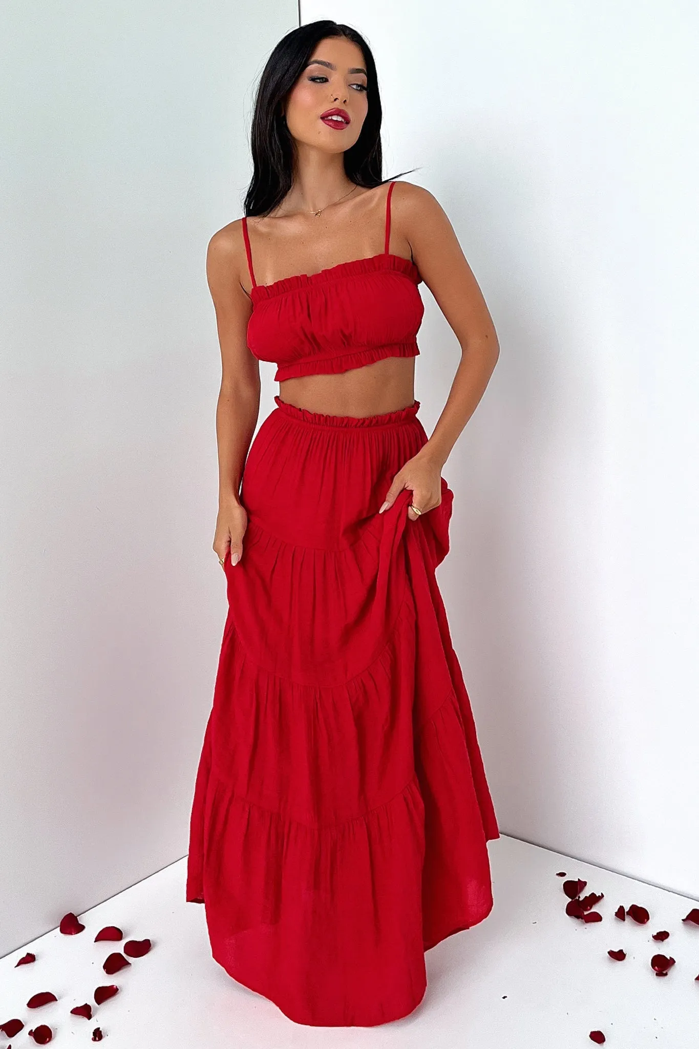 Selina Crop - Red Biodegradable carriers