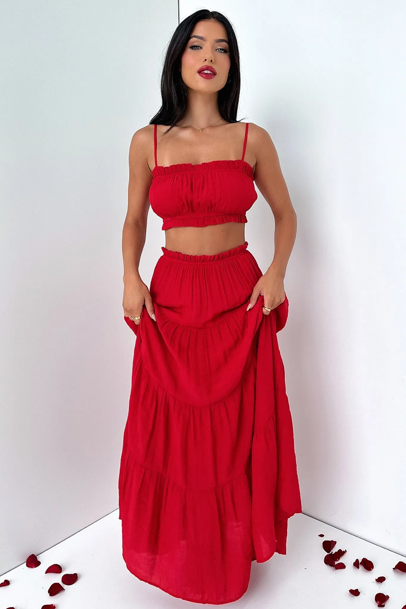 Selina Crop - Red Biodegradable carriers