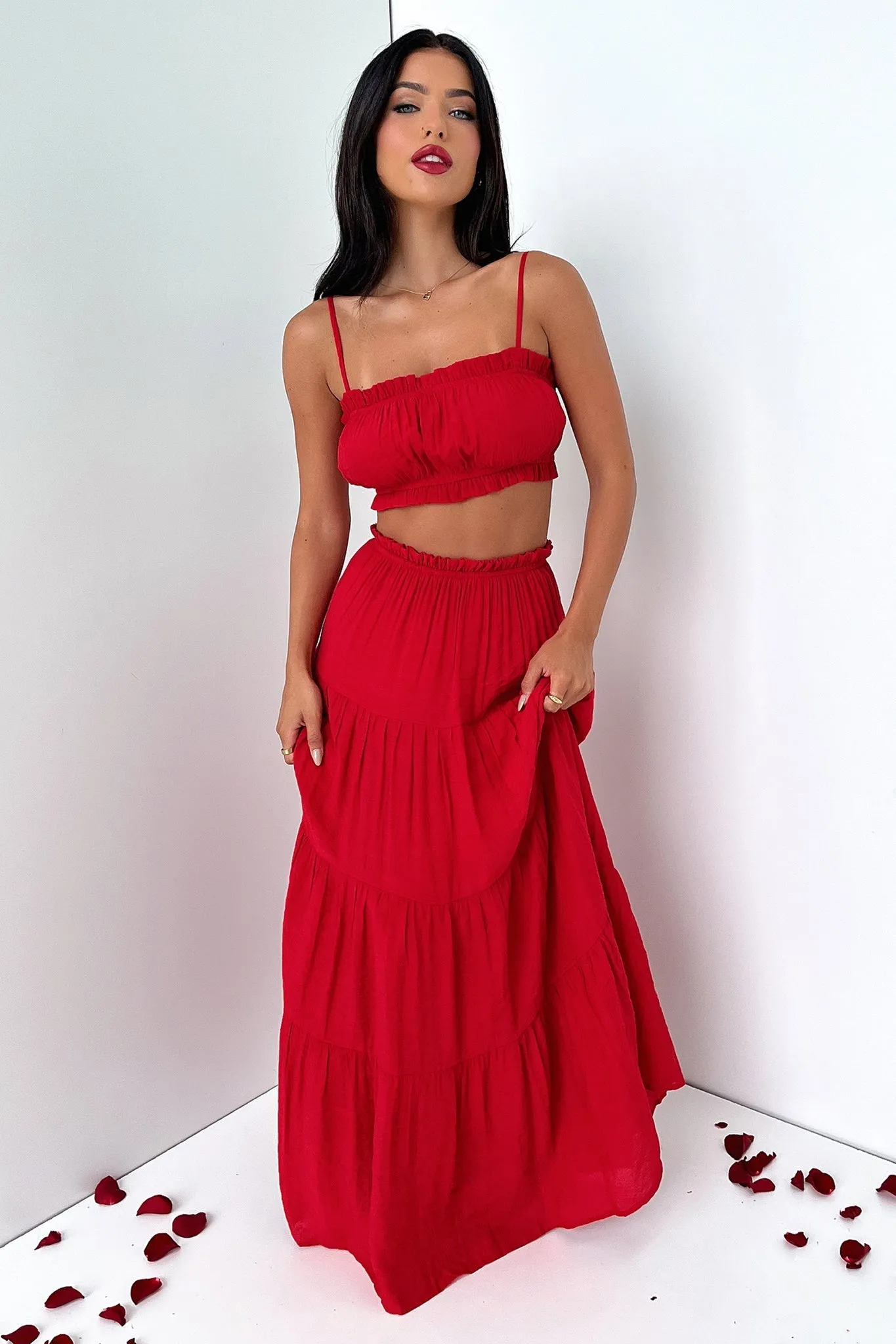 Selina Crop - Red Biodegradable carriers