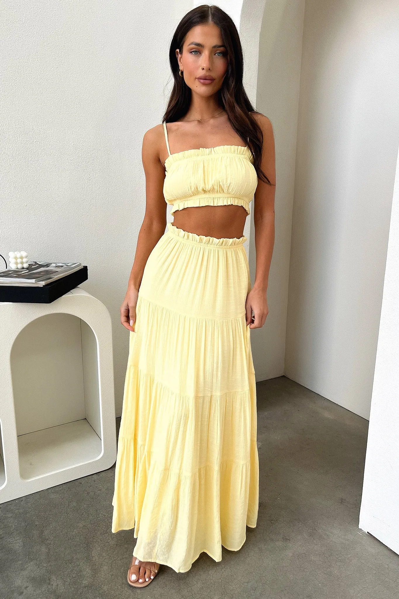 Selina Crop - Yellow Minimal Lightness