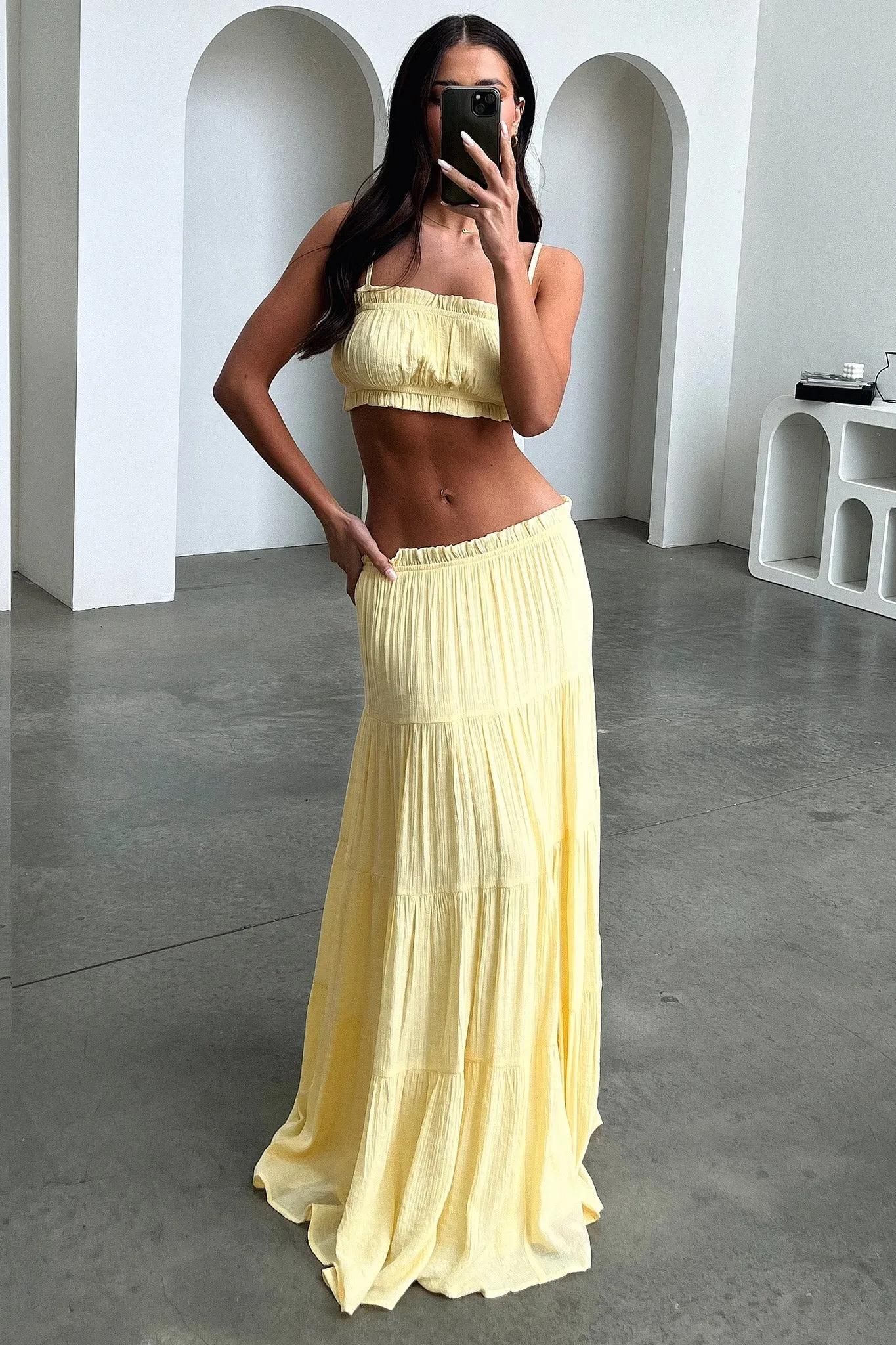 Selina Crop - Yellow Minimal Lightness