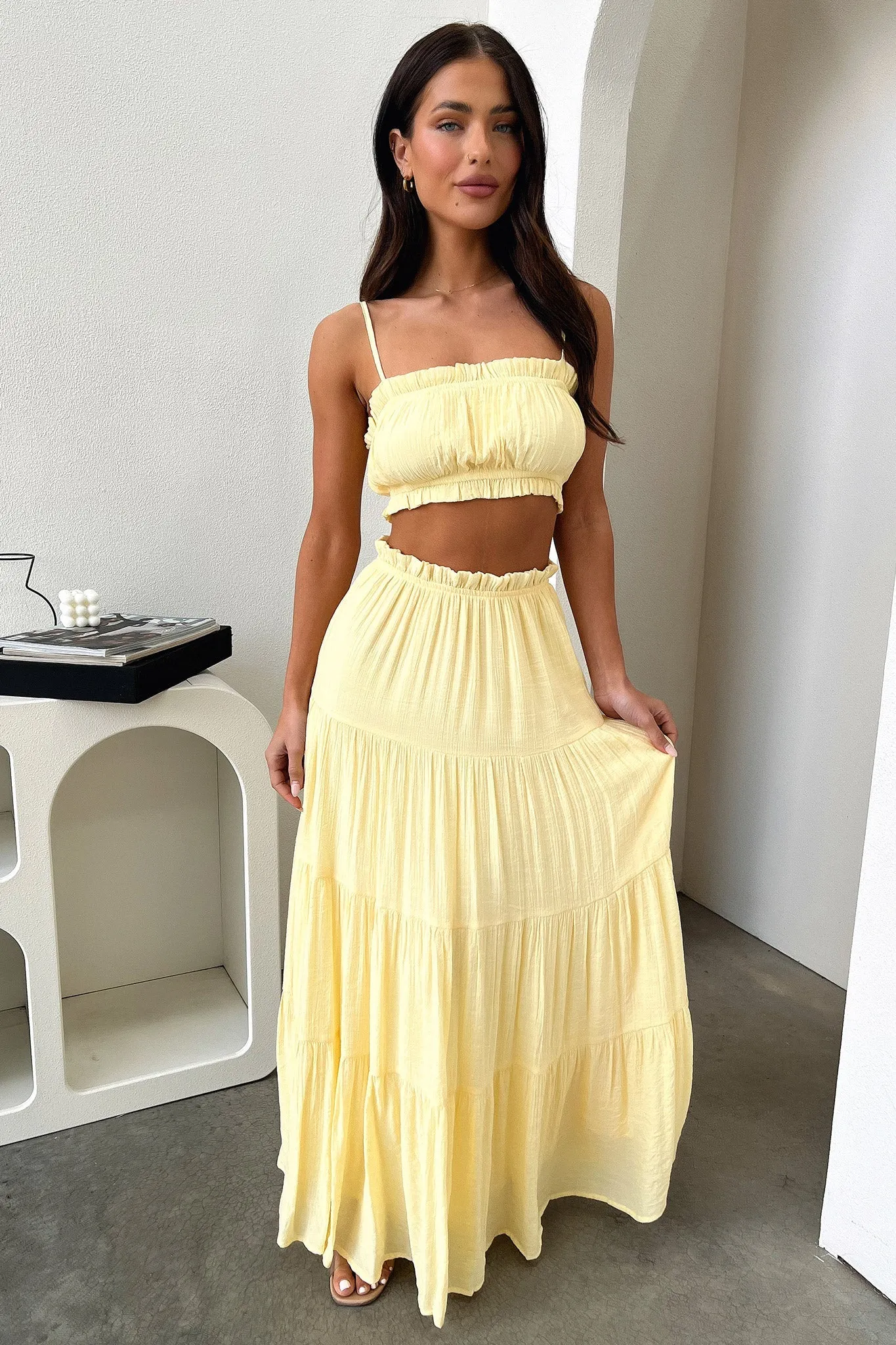 Selina Crop - Yellow Minimal Lightness