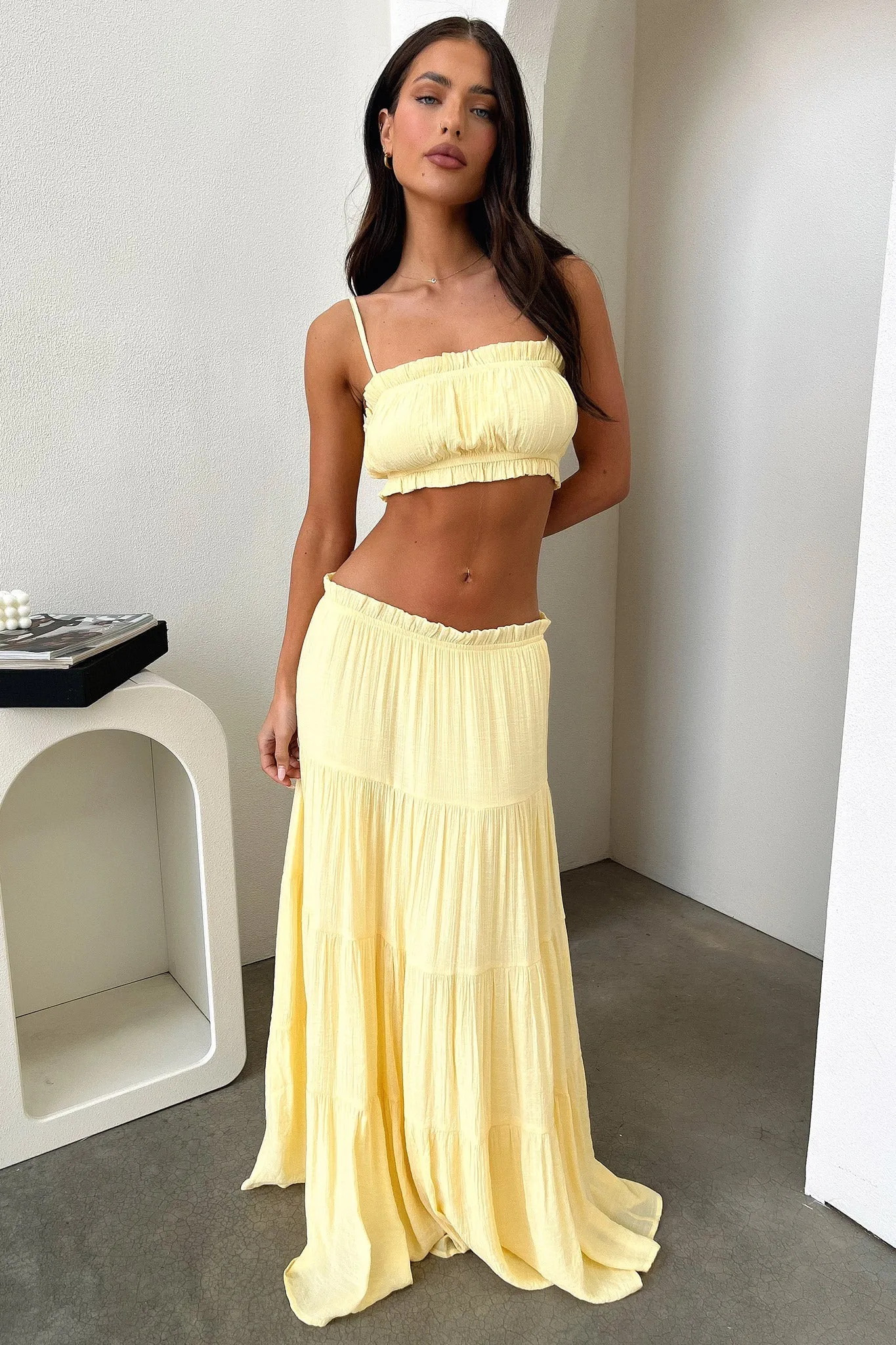 Selina Crop - Yellow Minimal Lightness