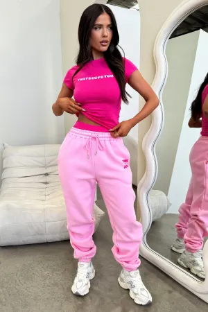 Series 3 Sweatpants - Light Pink Cropped hem Sporty Touch