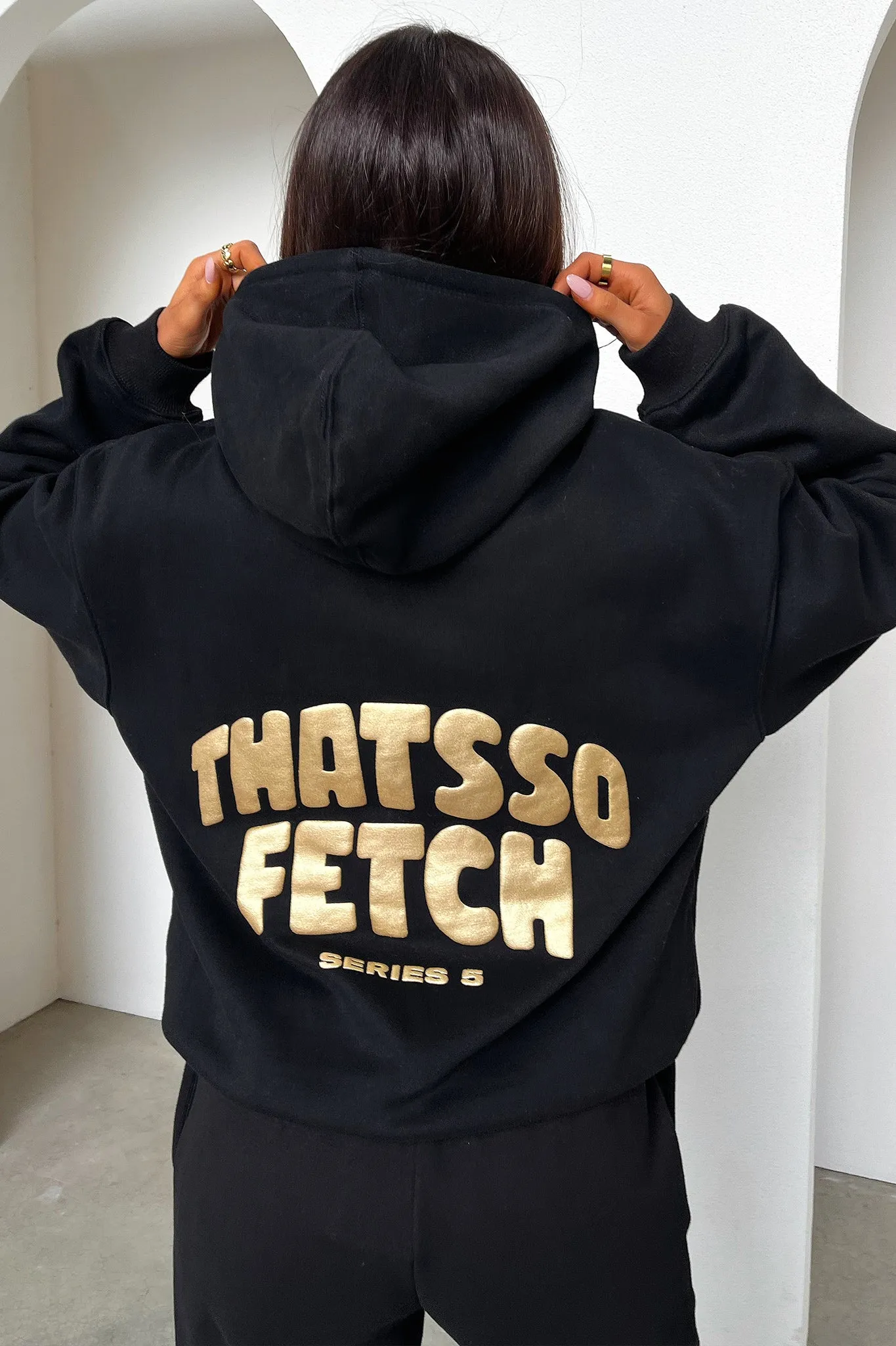 Series 5 Hoodie - Black/Gold Breathable Ensemble