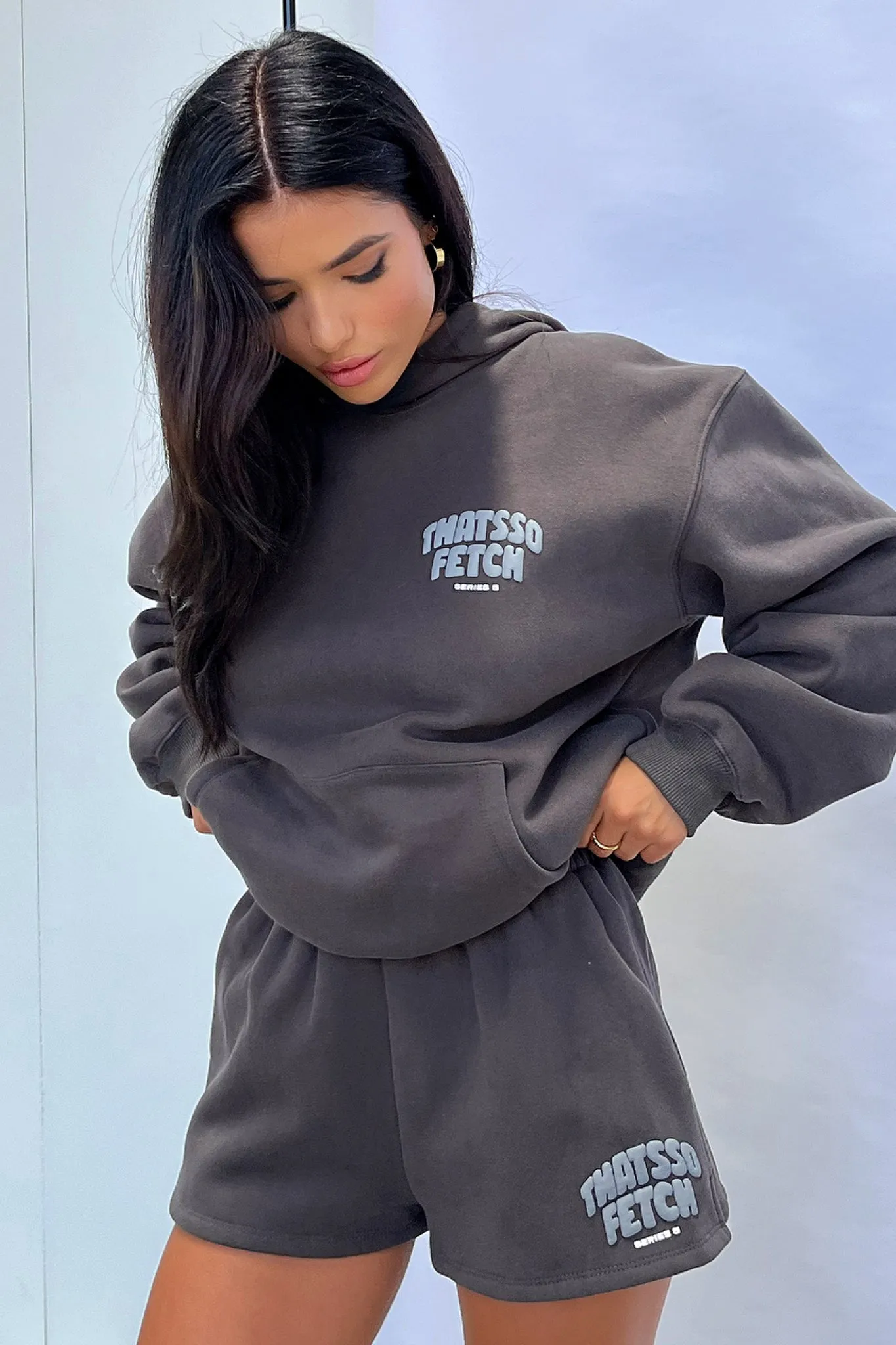 Series 5 Hoodie - Charcoal Sporty Aesthetic