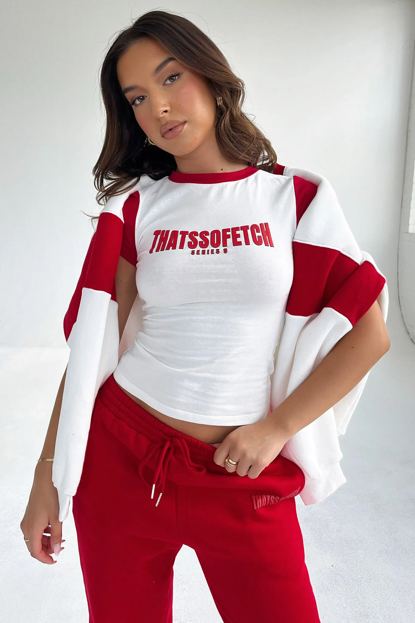 Urban Aura Playful design T-shirt Series 9 Tee - Red