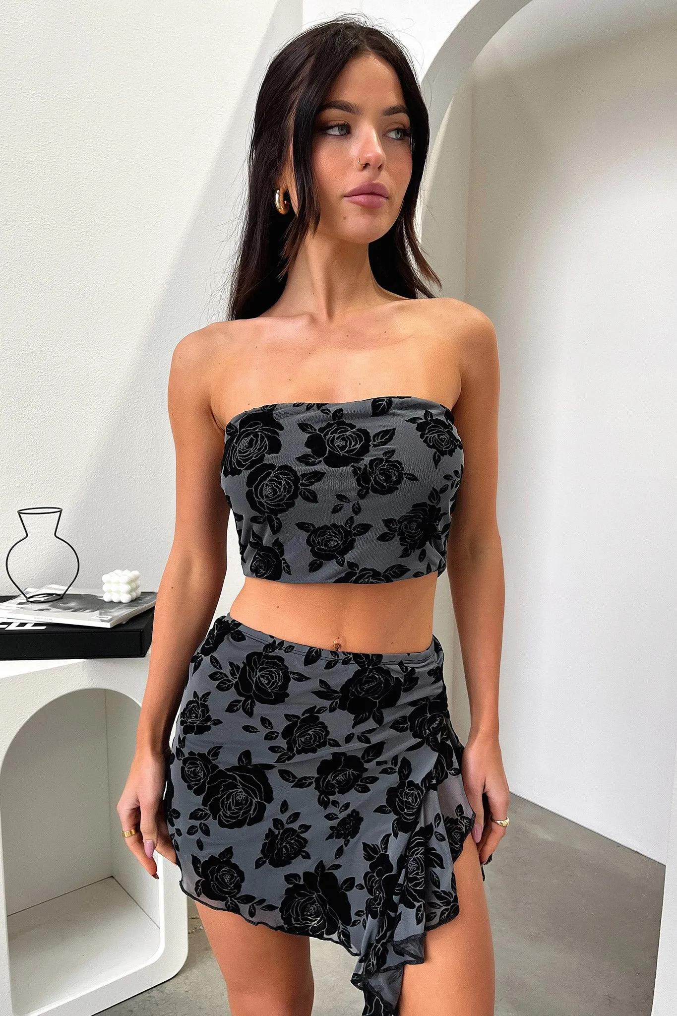 Sharp Design Savian Skirt - Black Floral