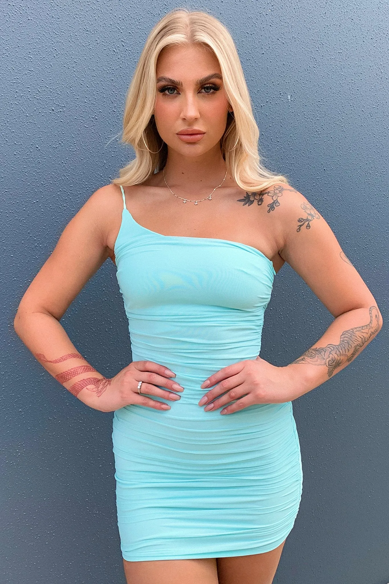 Shay Dress - Teal Glam Charm