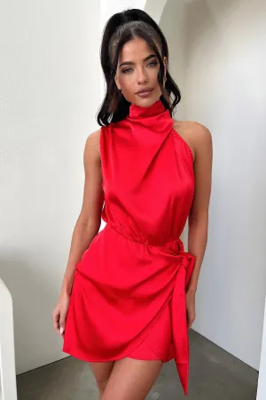 Santorini Mini Dress - Red Vibrant
