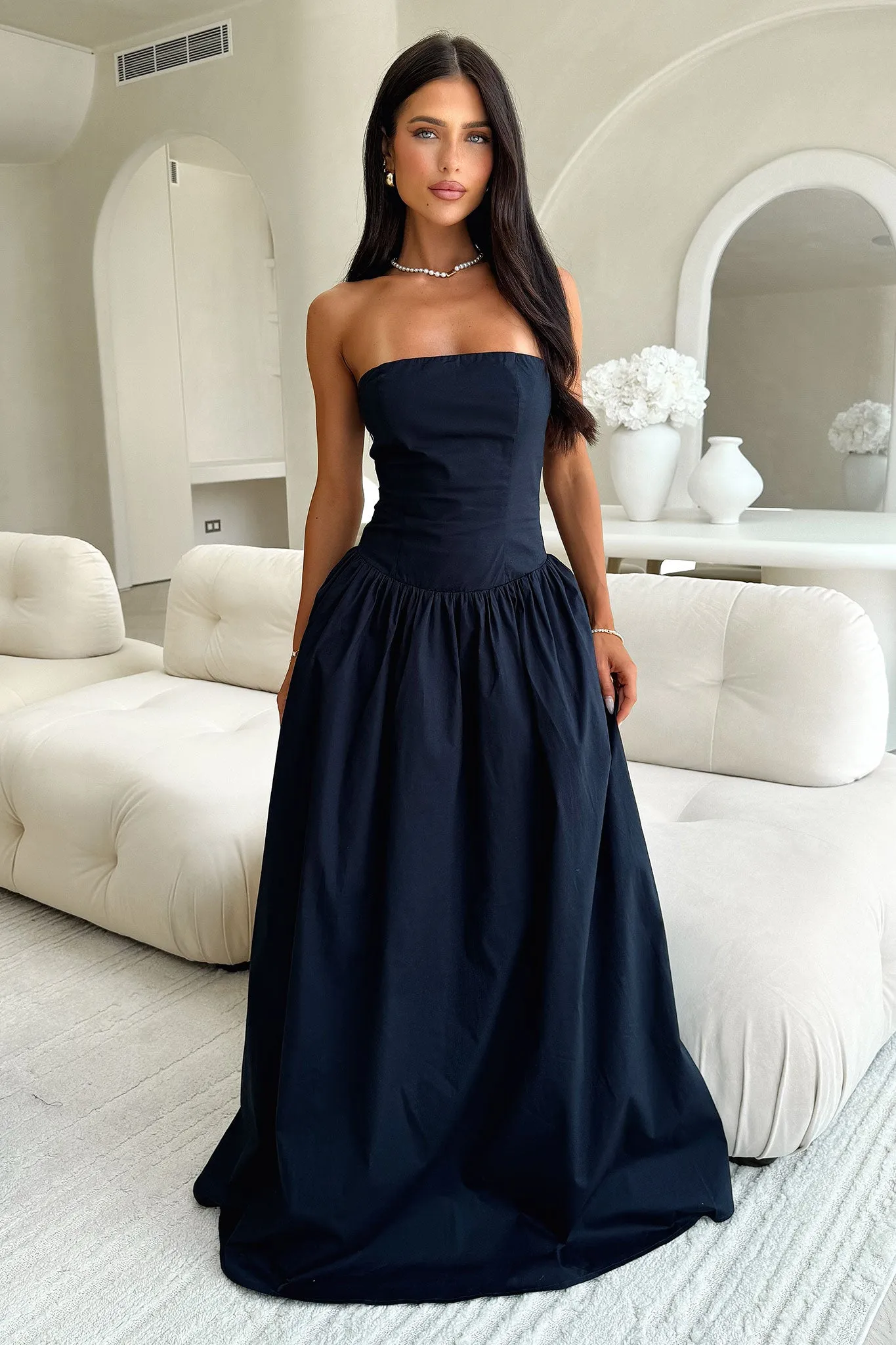 Layer Light Iridessa Strapless Maxi Dress - Navy