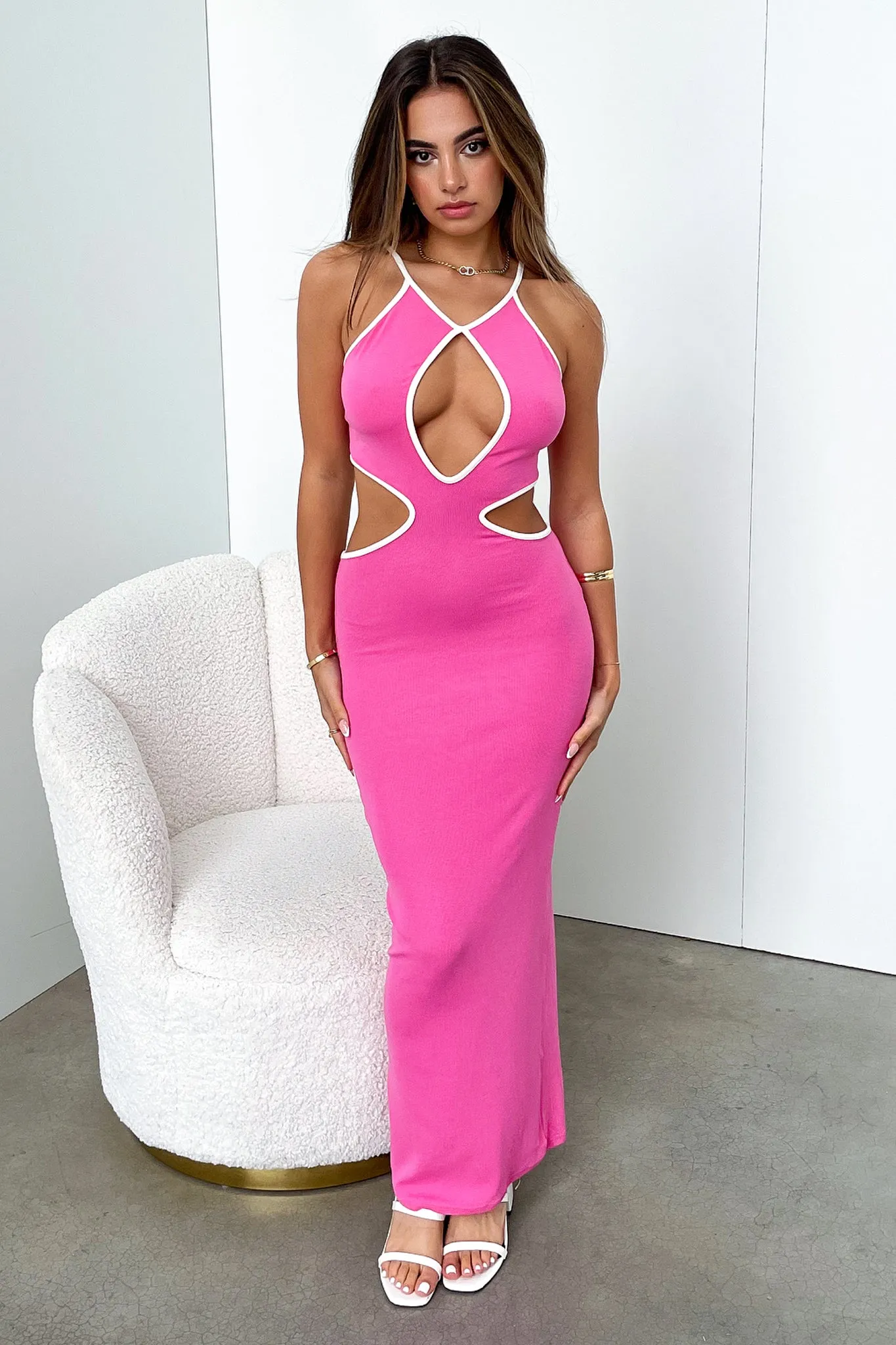 Showstopper Piece Radar Maxi Dress - Pink