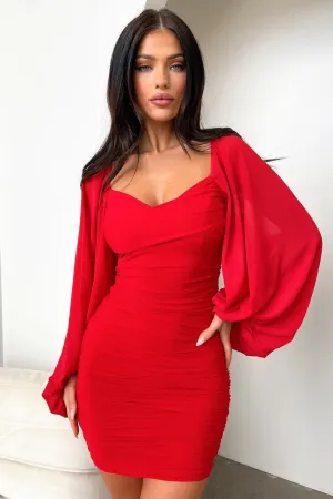 Dance Floor City Edge Sibyl Dress - Red