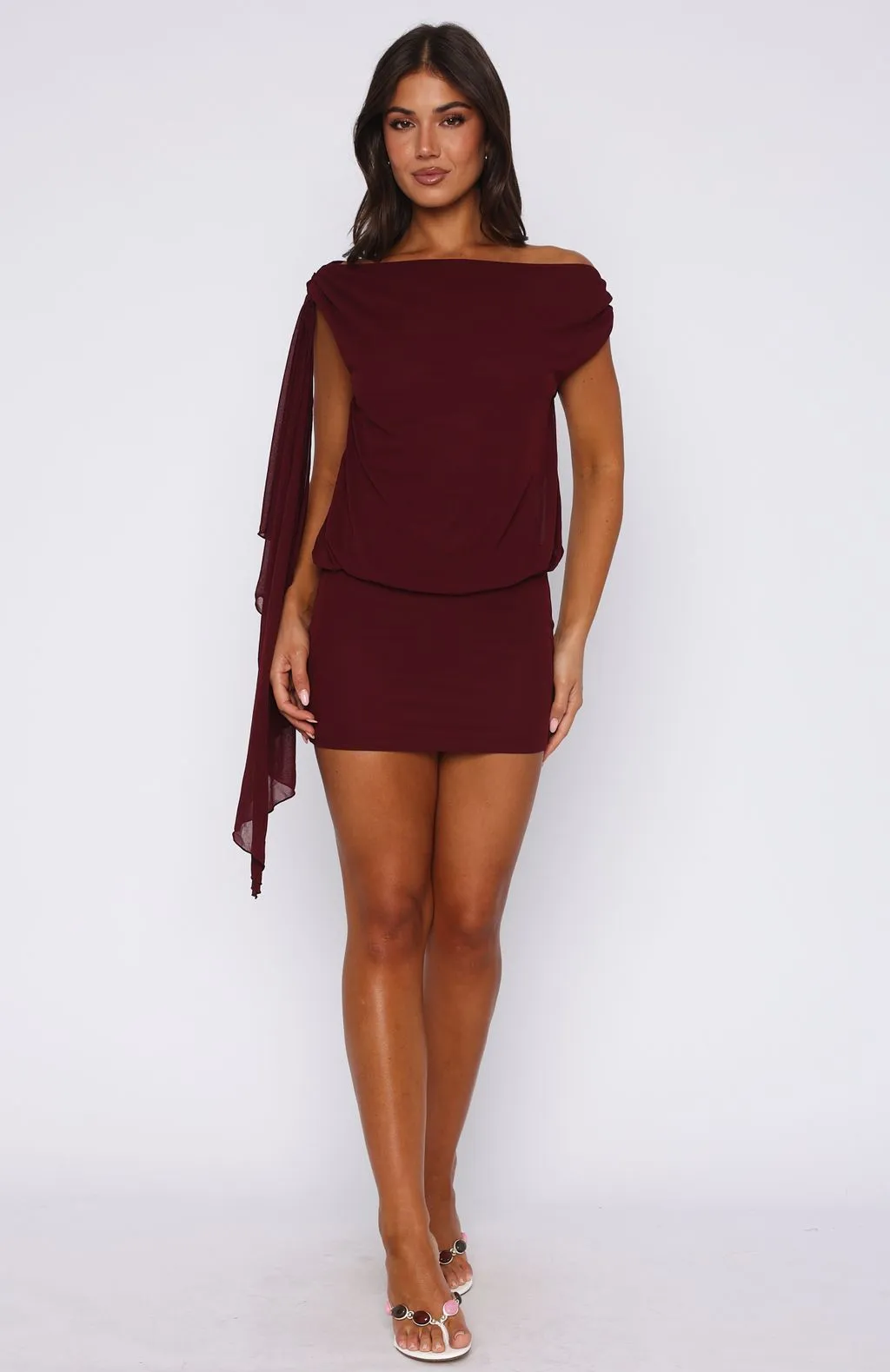 Sicilian Dreams Mini Dress Wine Jewel tone