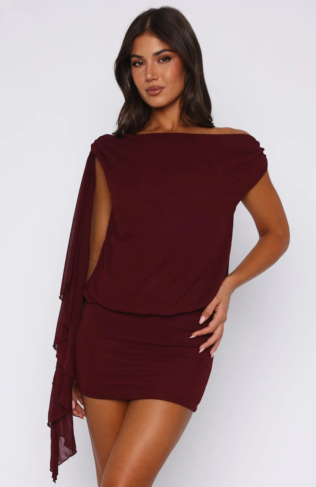 Sicilian Dreams Mini Dress Wine Jewel tone