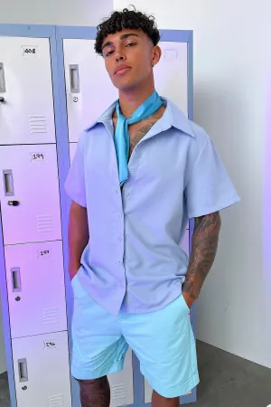 Bold colors Playful Style Malibu Shorts - Blue