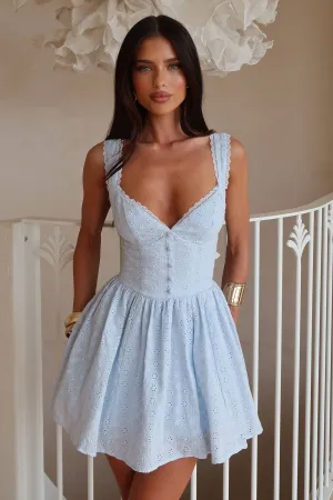 Skyla Mini Dress - Blue solo wear Shine Pop