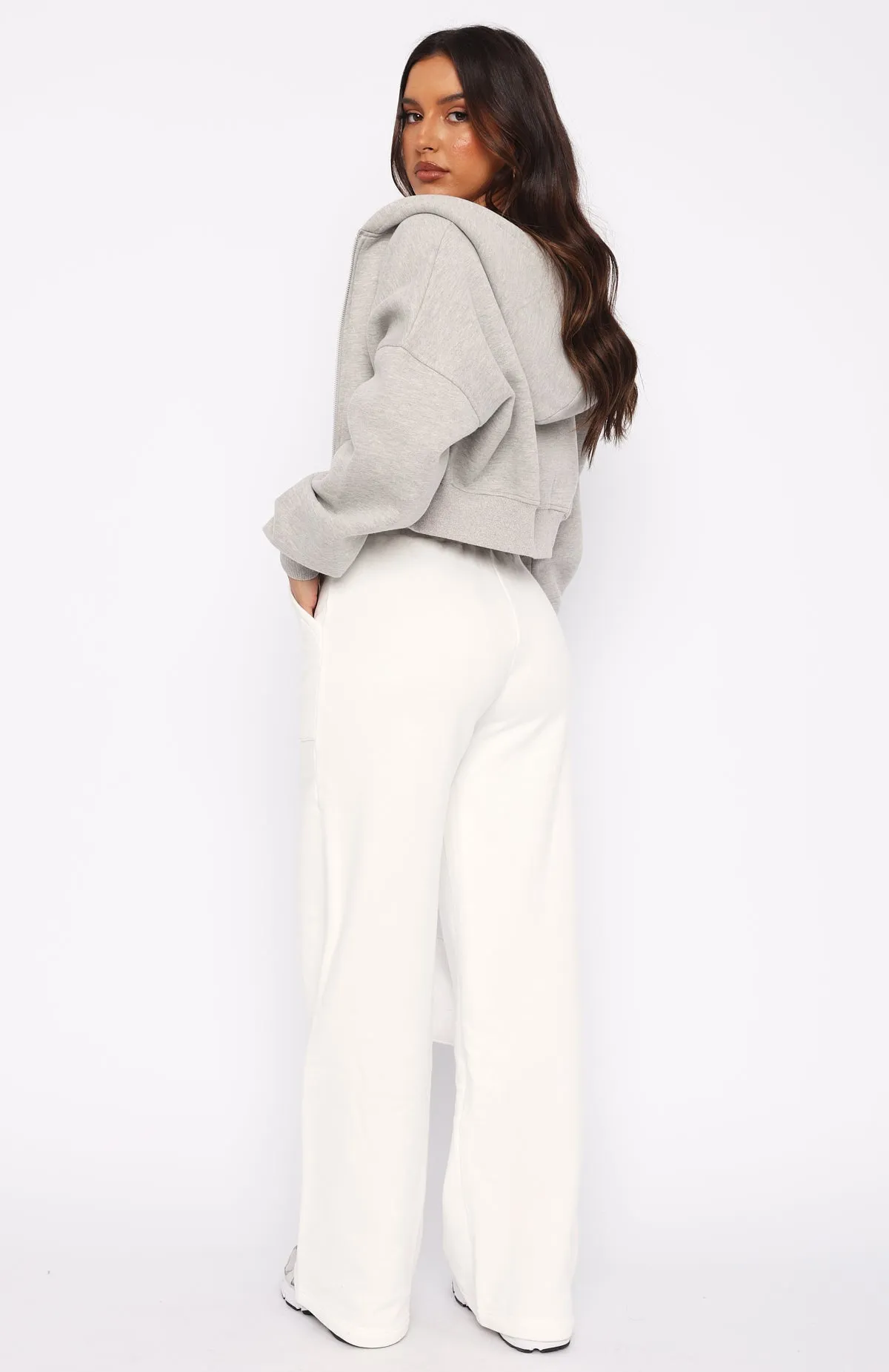 Smart Design You'd Love It Here Wide Leg Sweatpants White