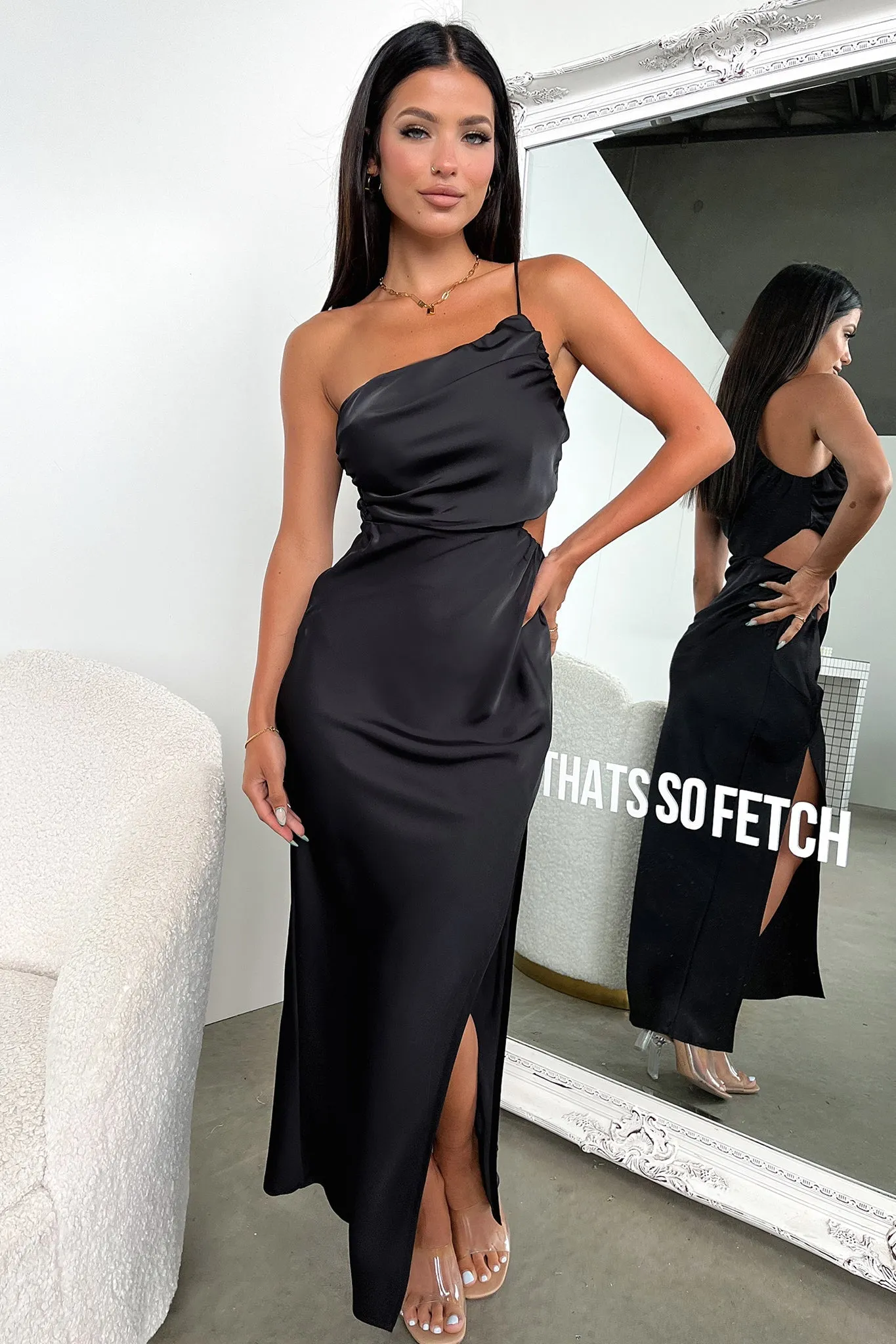 Boho Spirit Coral Glow Antonella Maxi Dress - Black