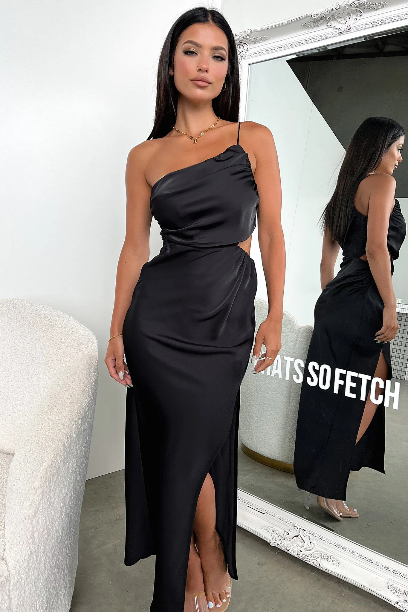 Soft Glow Antonella Maxi Dress - Black