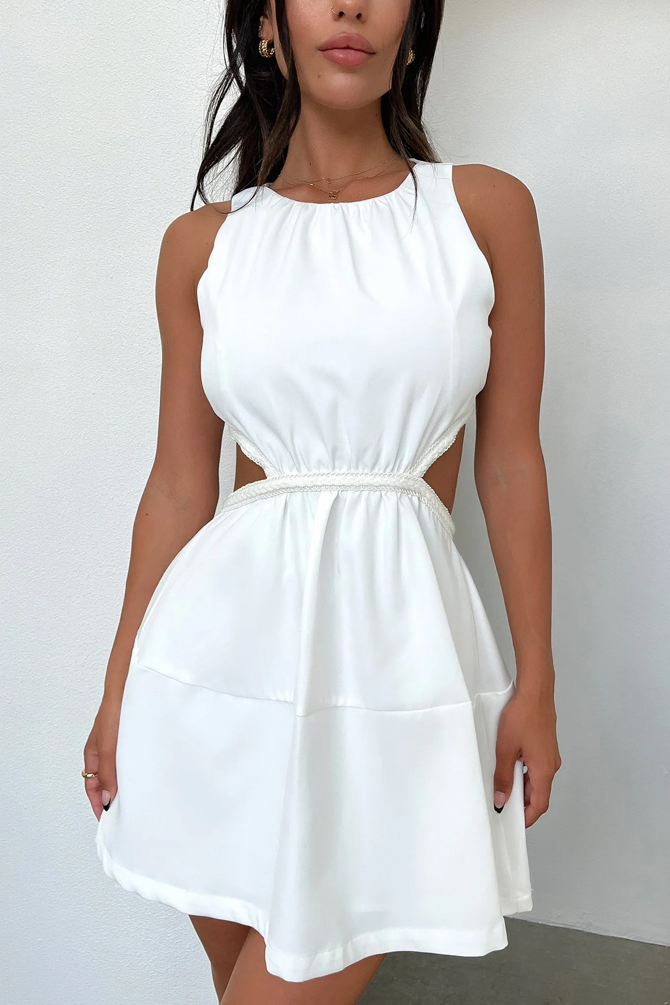 Soft Layers Elita Dress - White