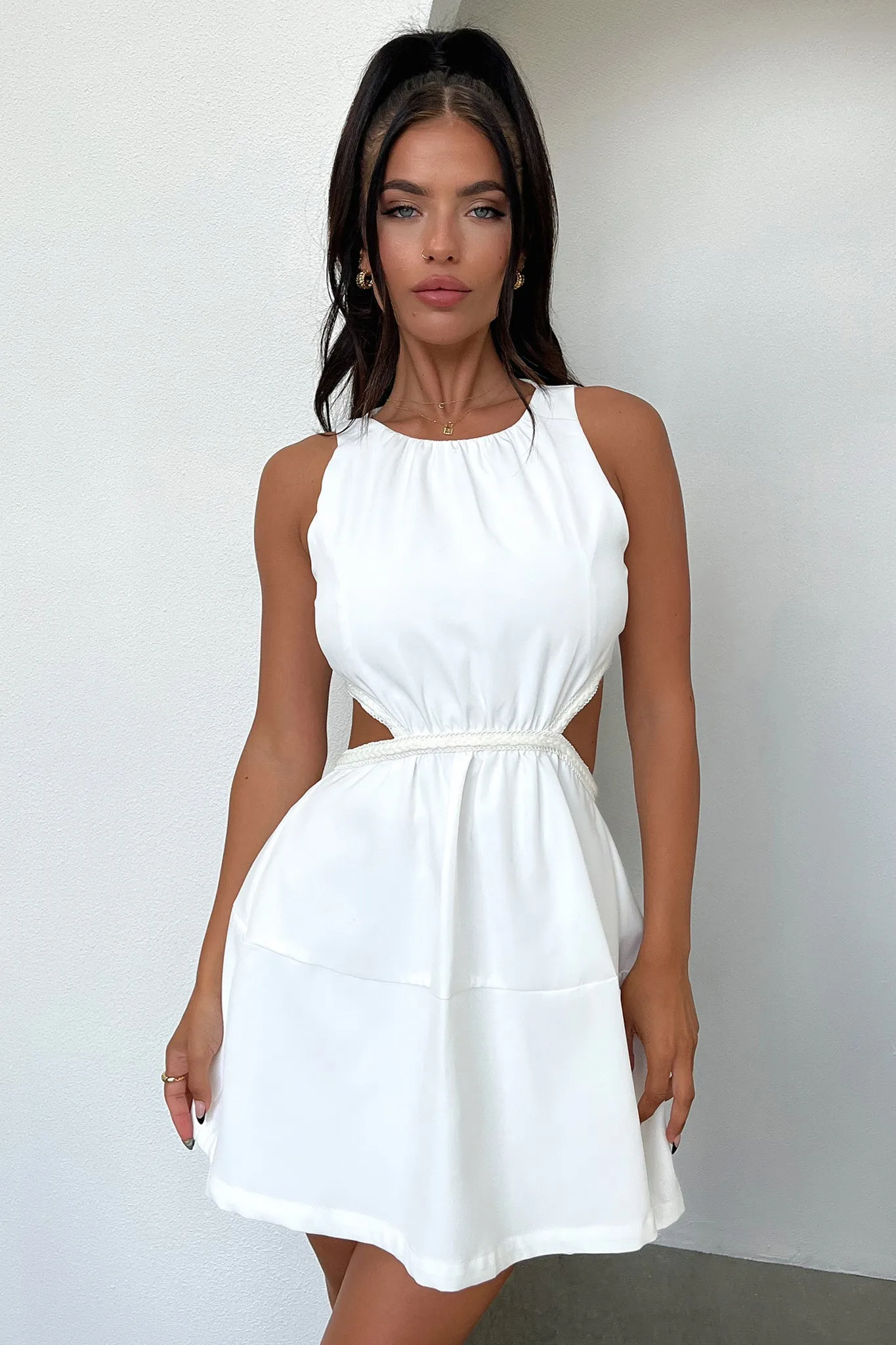 Soft Layers Elita Dress - White