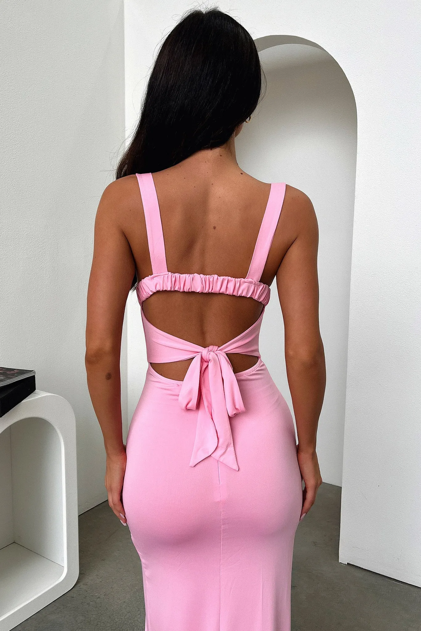 soft pastel Calvary Maxi Dress - Pink
