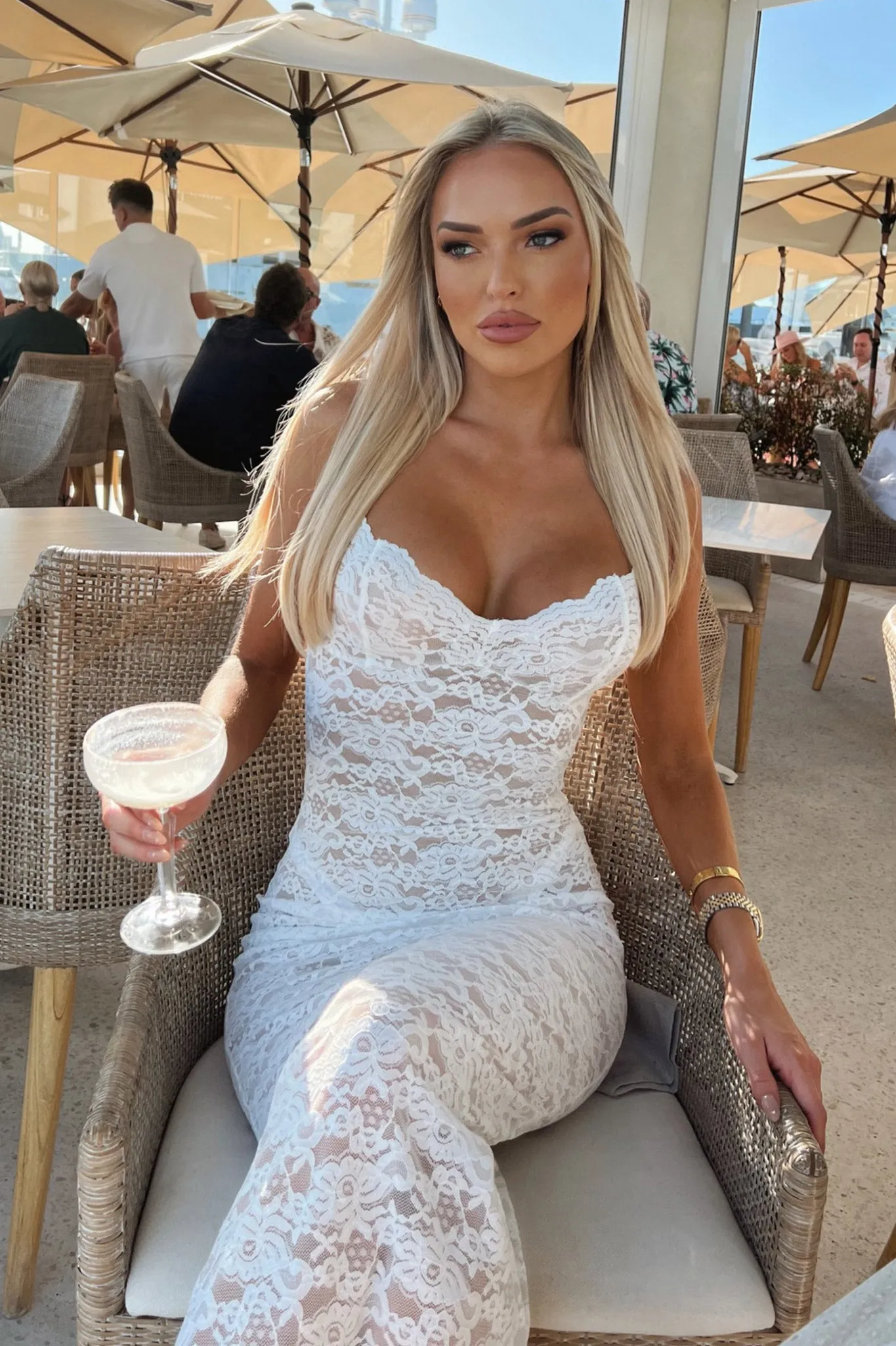 Soft Romantic Destiny Midi Dress - White