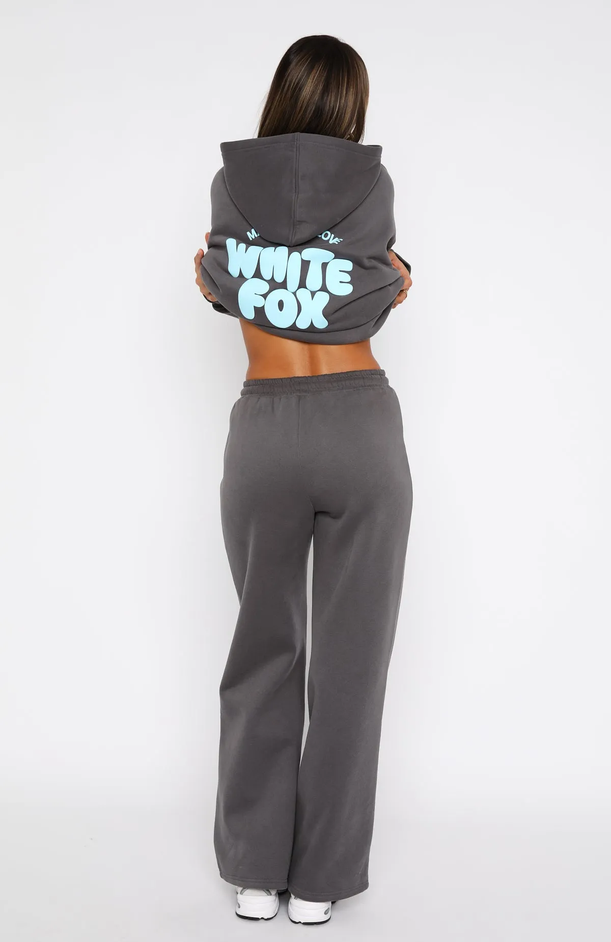 Soft Texture With Love For You Wide Leg Sweatpants Volcanic