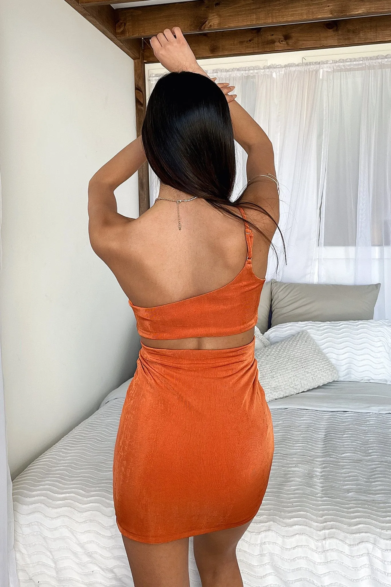 Soft Wave Mario Dress - Orange