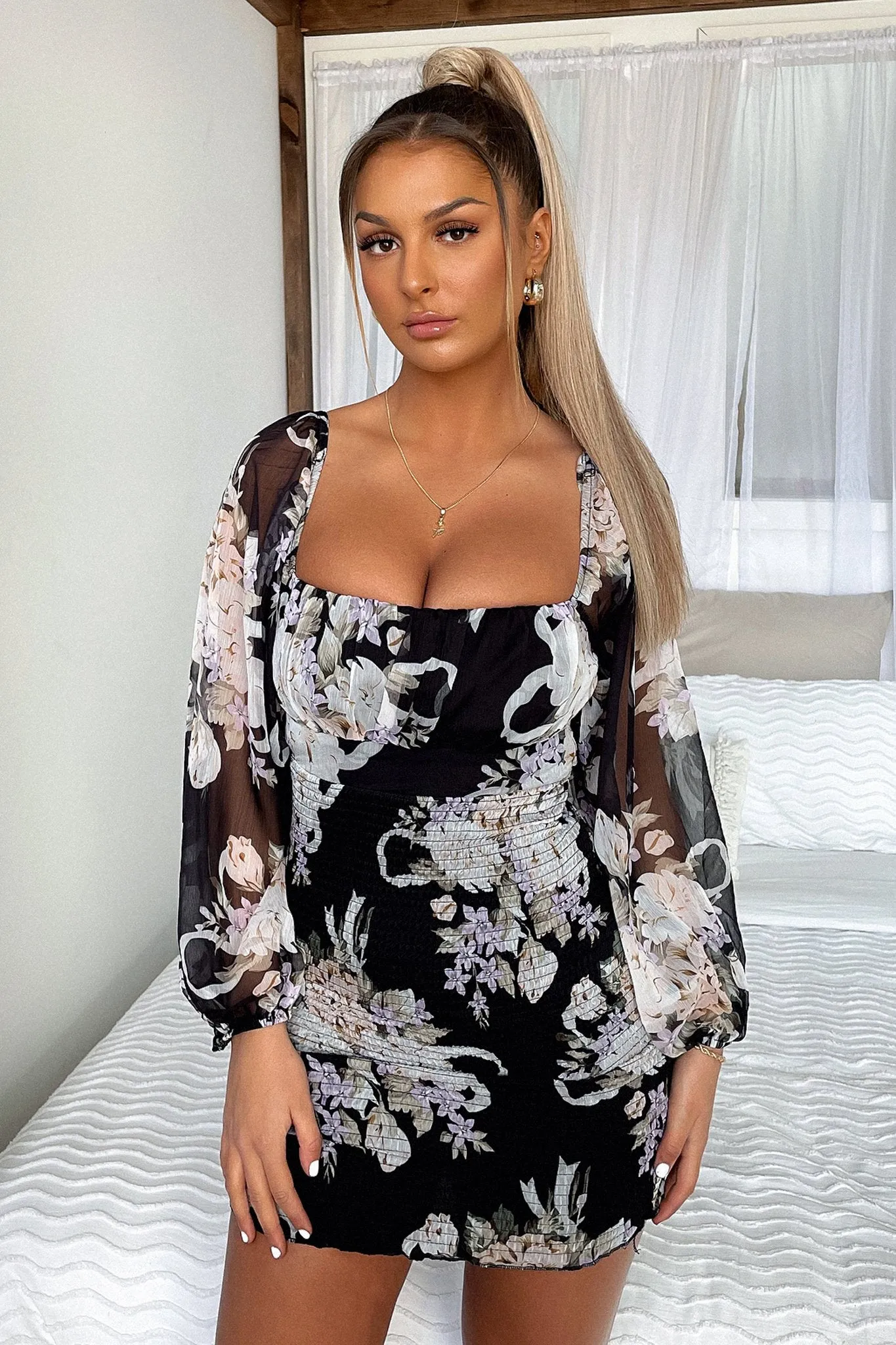 Soni Dress - Black Floral personal trend