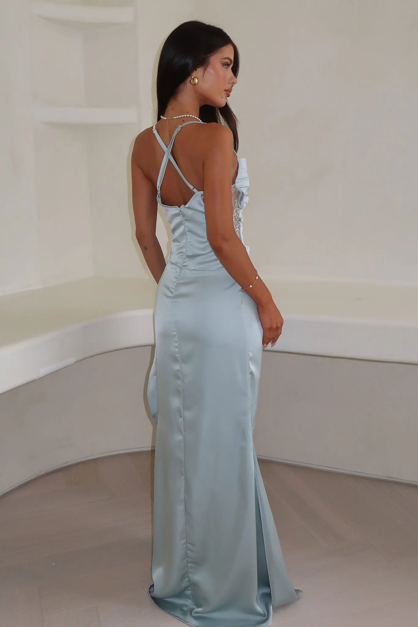 Sonnet Satin Maxi Dress - Sage Timeless Styles