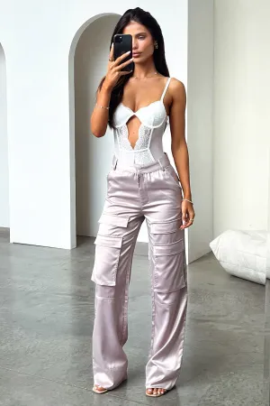 Versatile Design Customizable length Sophia Pants - Beige