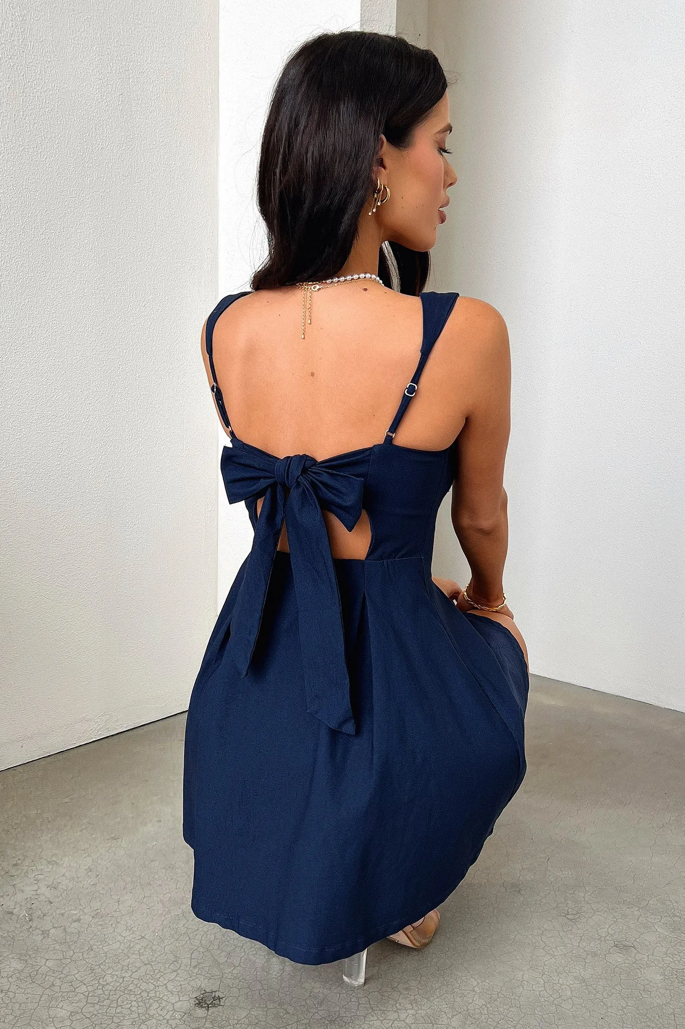 Star Charm Bransley Dress - Navy