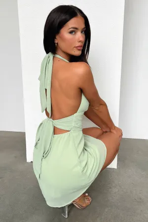 Elenor Dress - Green Scene Warm