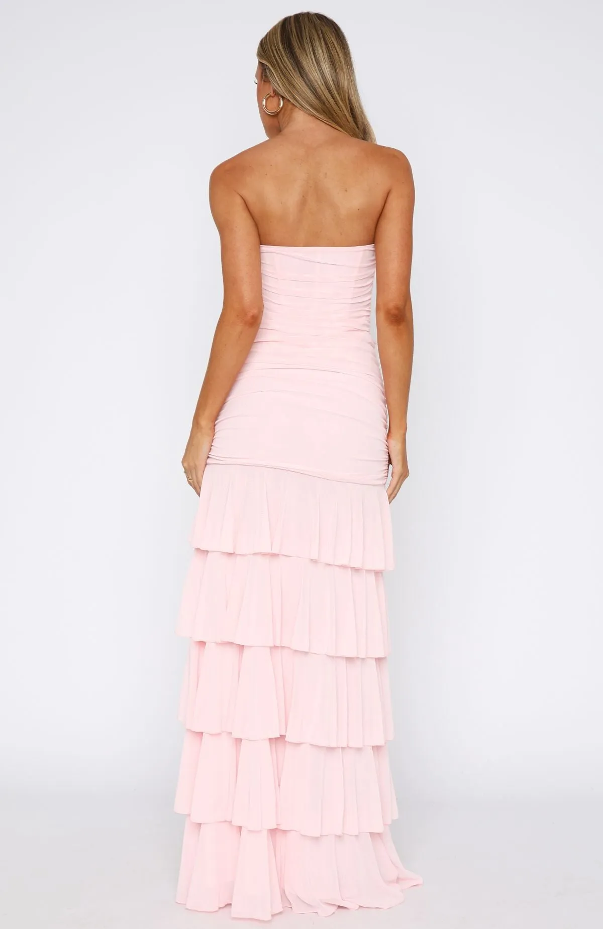Straight Cut Just Like A Dream Maxi Dress Baby Pink