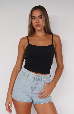 Frayed hem Emerson Denim Shorts Glacier Blue
