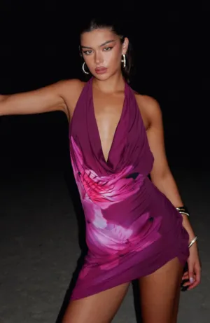 Straight Through Mini Dress Berry Lush Vibrant Patterns