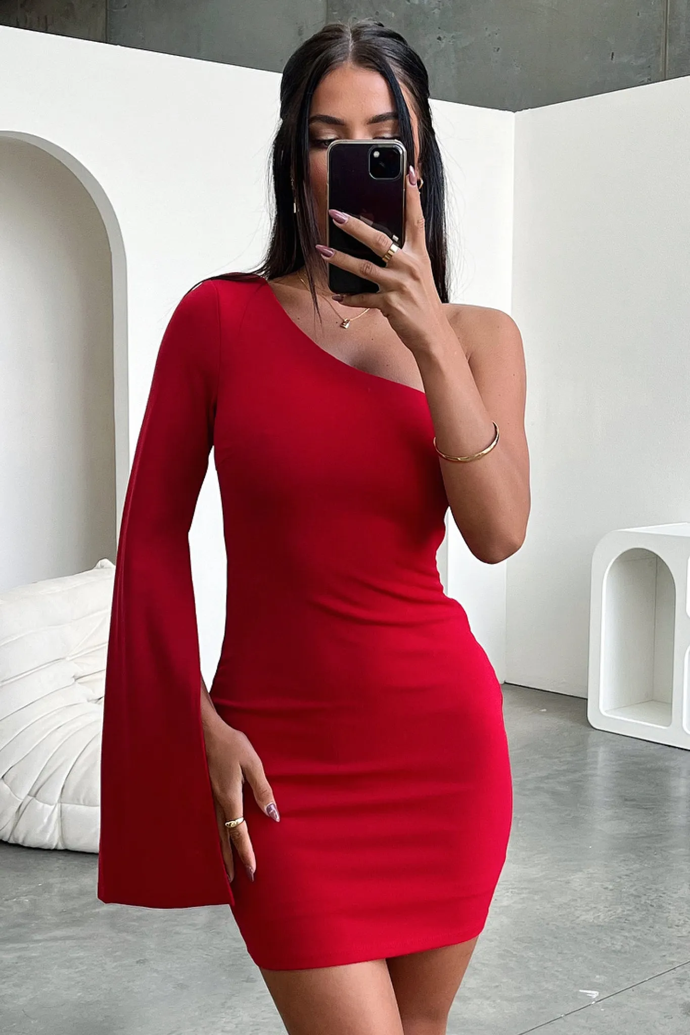 Street Charm Cologne Dress - Red