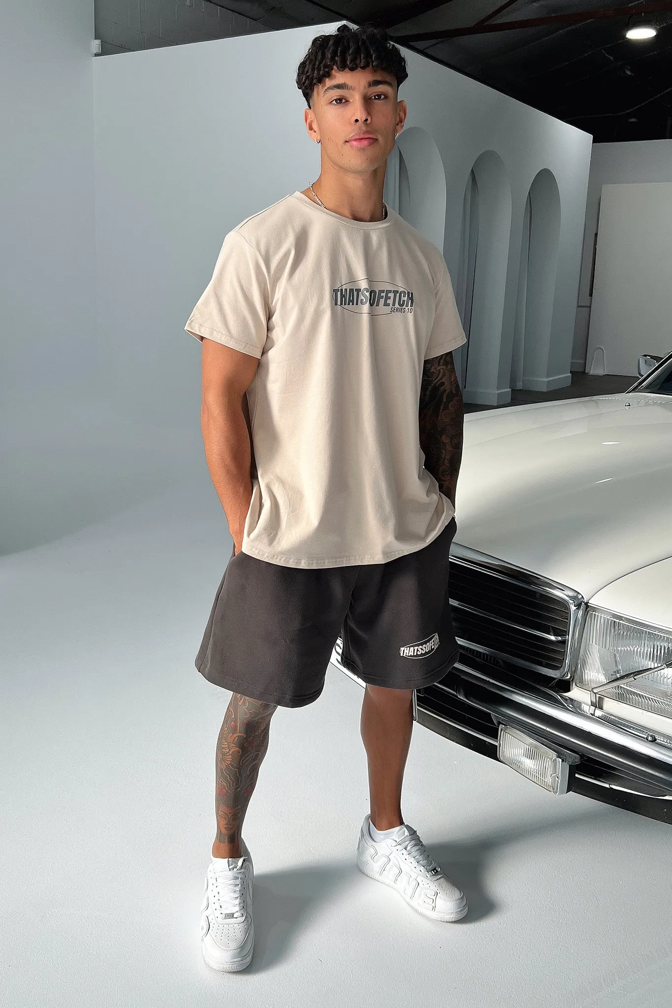 Street Fashion Series 10 Oversized Tee - Beige
