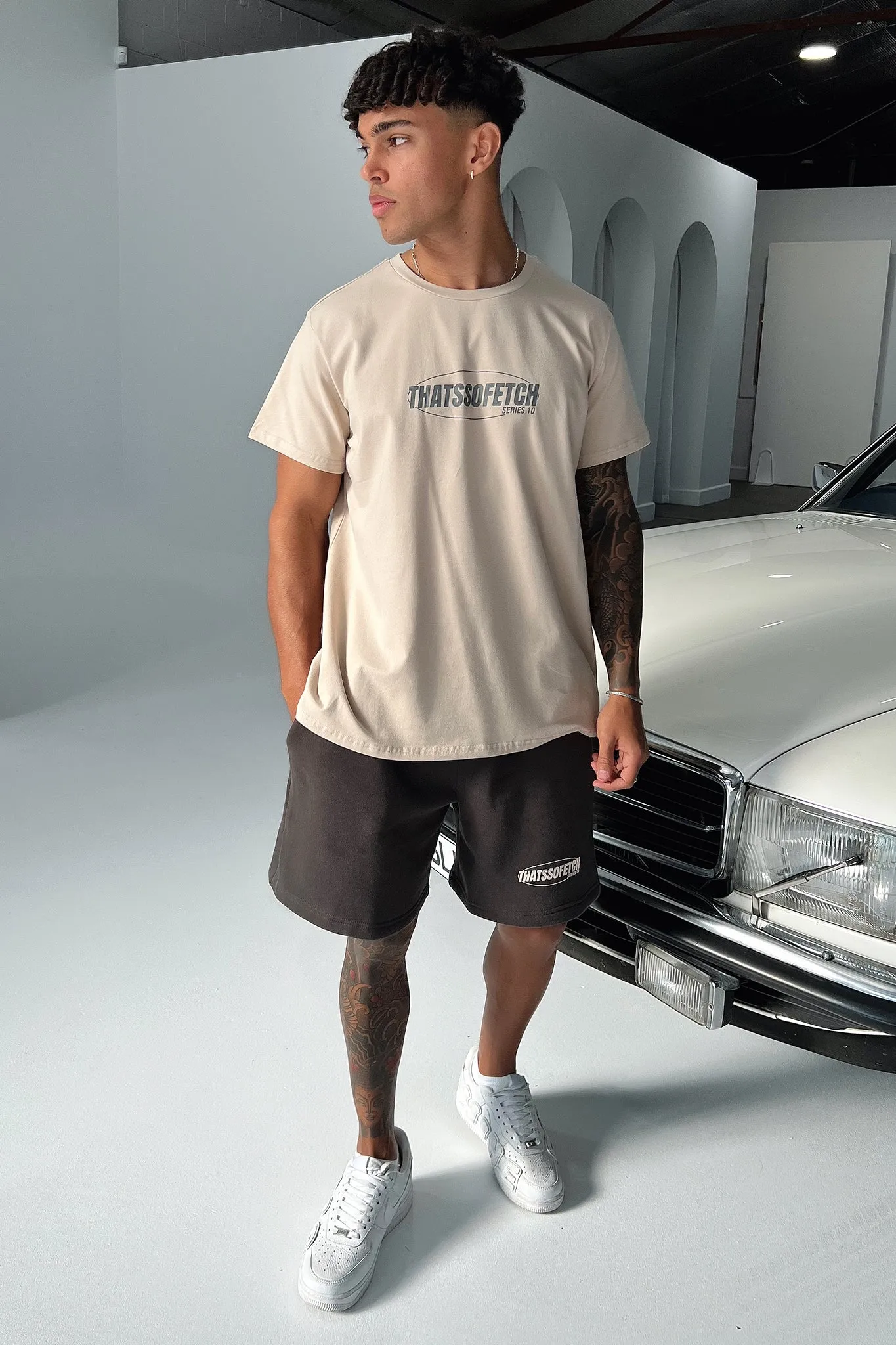 Street Fashion Series 10 Oversized Tee - Beige